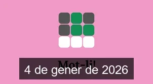 Solucions del Mot-li 4 de gener de 2026